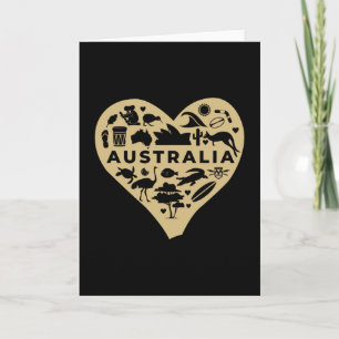 Lycklig Australiens Kärlek-dag Kort