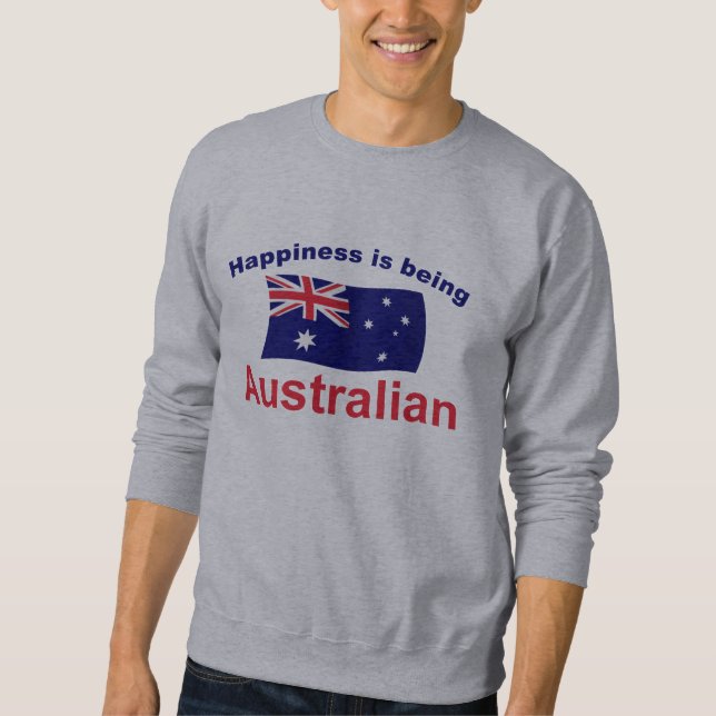 Lycklig australier sweatshirt (Framsida)