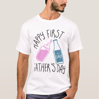 lycklig avlar först är dagpappat-skjortor t shirt
