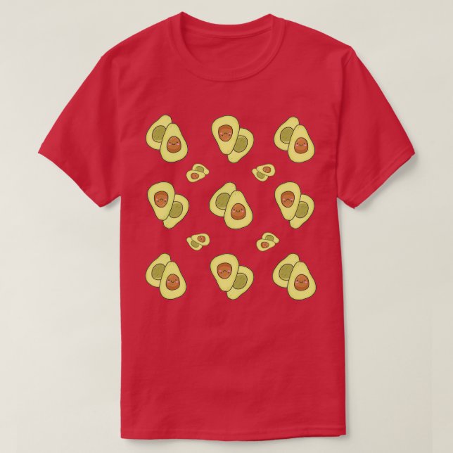 Lycklig Avocado 28 T Shirt (Design framsida)