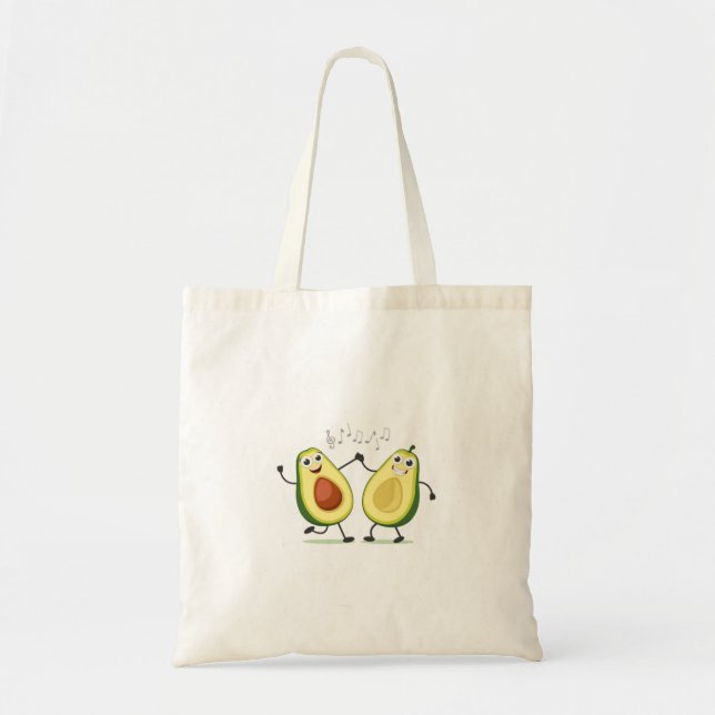 Lycklig Avocado dans Tygkasse (Framsidan)