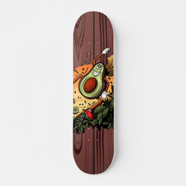 Lycklig Avocado Mini Skateboard Bräda 18,5 Cm (Framsida)