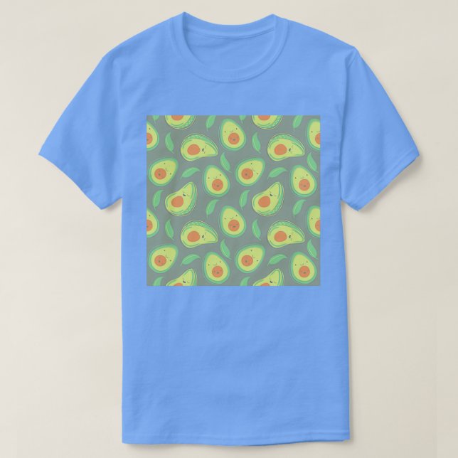 Lycklig Avocado Mönster 7 T Shirt (Design framsida)