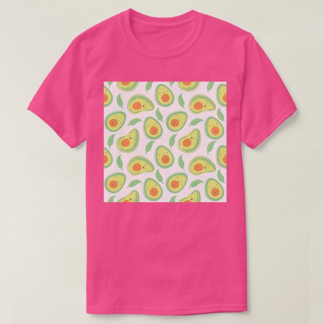 Lycklig Avocado Mönster Classic TShirt T Shirt (Design framsida)