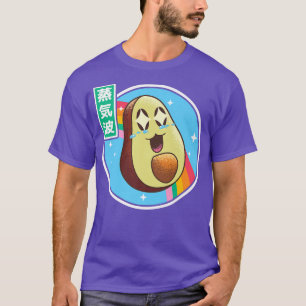 Lycklig Avocado Retro Japan Stil 80 s Otaku Vaporw T Shirt