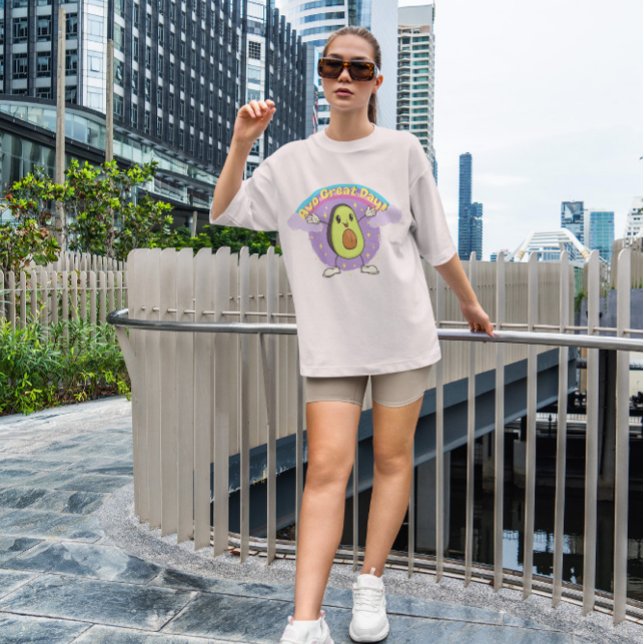 Lycklig Avocado Smiling T Shirt (Skapare uppladdad)