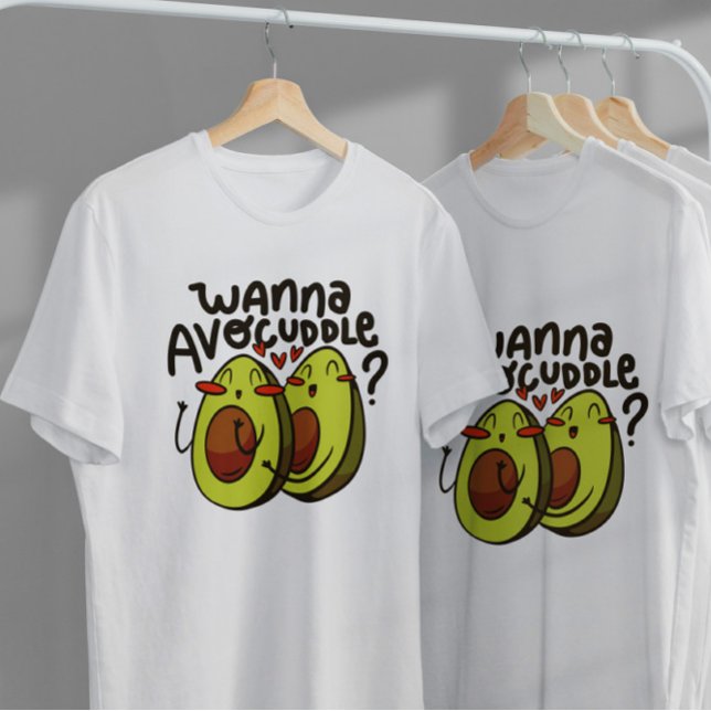 Lycklig Avocado Tecknad Food T Shirt (Skapare uppladdad)