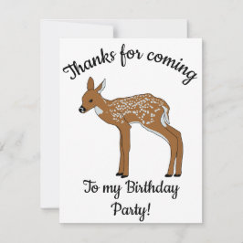 Lycklig B-dagars djur med fawn Animal Tack Kort