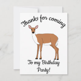 Lycklig B-day Doe Hjort Animal Tack Kort