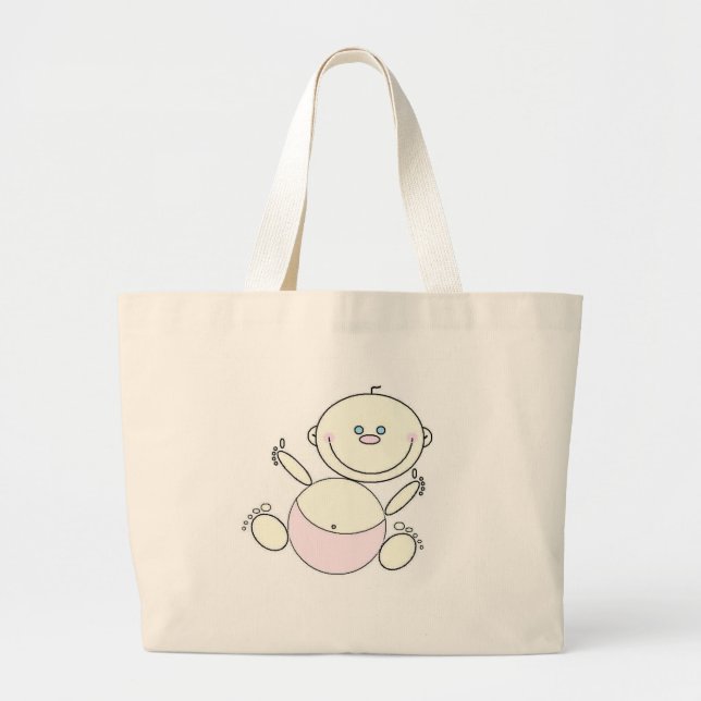 Lycklig Baby Bag Jumbo Tygkasse (Framsidan)