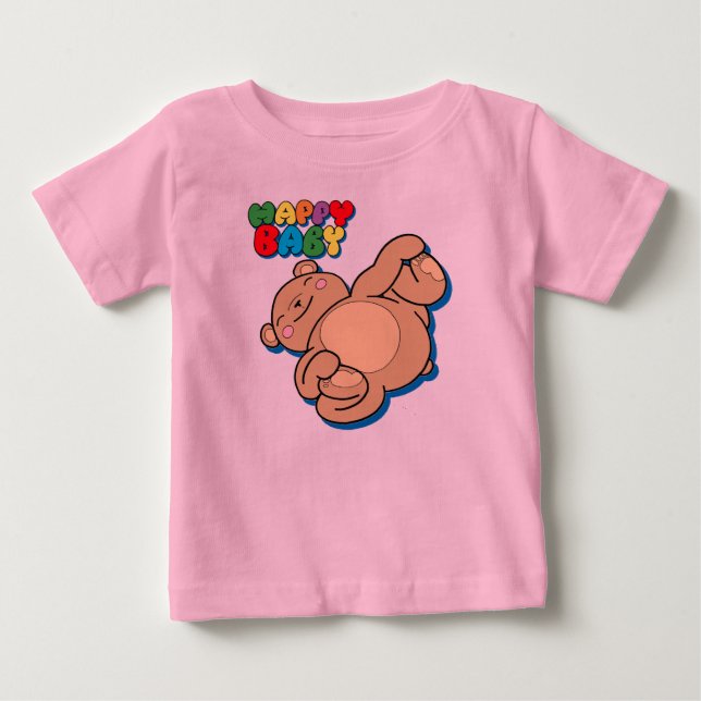 Lycklig Baby efter Yoga Nalle Tee (Framsida)