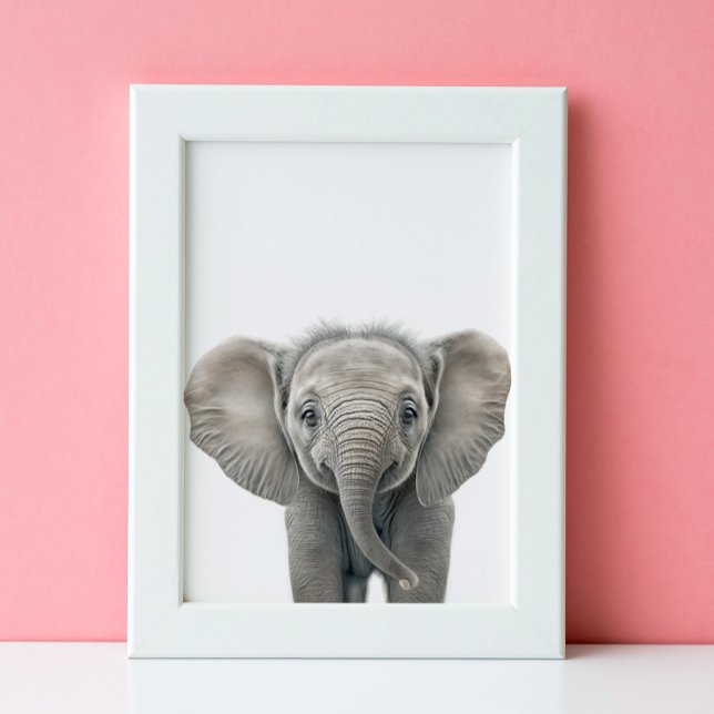 Lycklig Baby Elephant Nursery Jungle Safari Poster (Skapare uppladdad)
