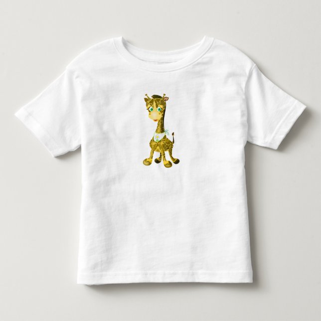 Lycklig Baby Giraffe Småbarn T-shirt (Framsida)