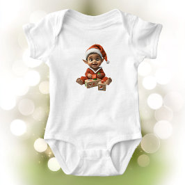 Lycklig Baby jul Elf Baby Bodykostdräkt T Shirt