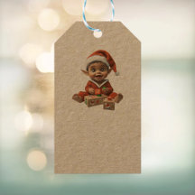 Lycklig Baby-julen Elf Kraft Gift Märkres