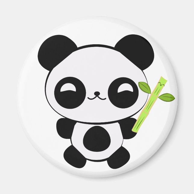 Lycklig Baby Panda Magnet (Framsidan)