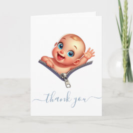 Lycklig Baby Peekout Baby Shower Tack Kort