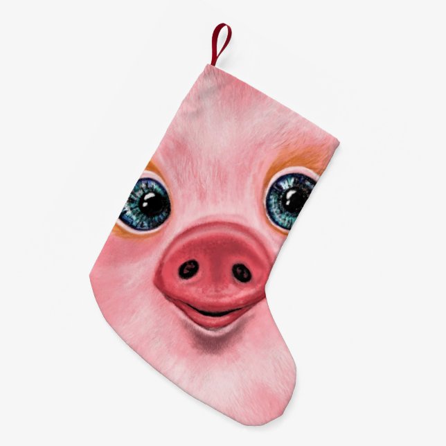 Lycklig Baby Pig Funny-julklapp - sjömil Liten Julstrumpa (Framsidan (Hängande))