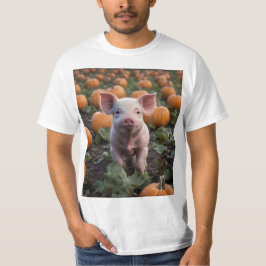 Lycklig Baby Pig in the Pumpkin Patch T Shirt