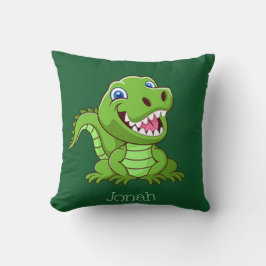 Lycklig Baby T-Rex Dinosaur Kudde