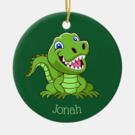 Lycklig Baby T-Rex Dinosaur Ornament