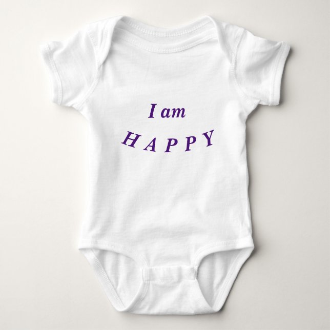 Lycklig Baby T Shirt (Framsida)
