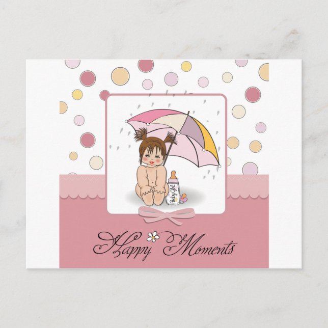 lycklig baby vykort (Framsida)