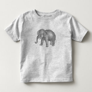Lycklig babyelefant för vintage tee