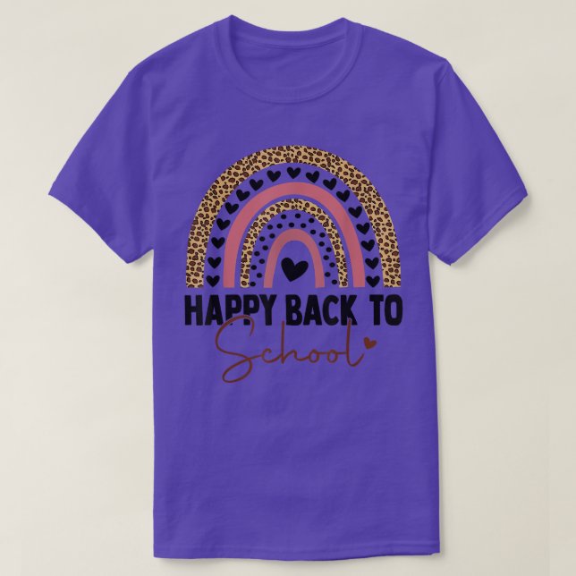 Lycklig Back to school Shirt for Teacher Student R T Shirt (Design framsida)