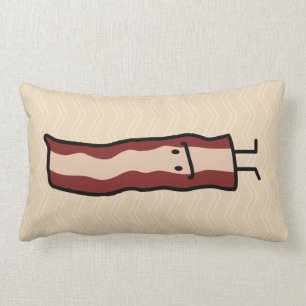 Lycklig bacon lumbarkudde