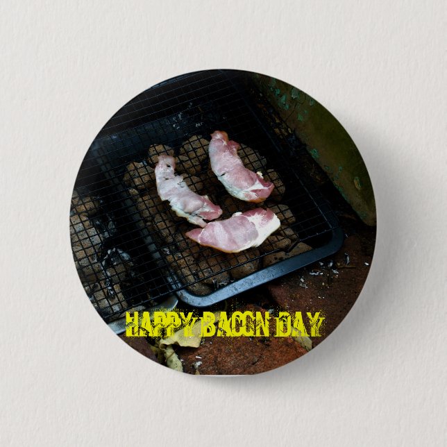 Lycklig bacondag knapp (Framsida)