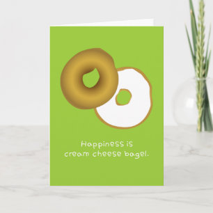Lycklig bagel helgkort