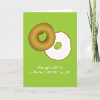 Lycklig bagel helgkort