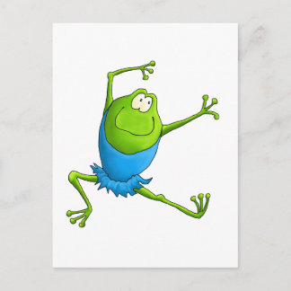 Lycklig Balle Frog Vykort