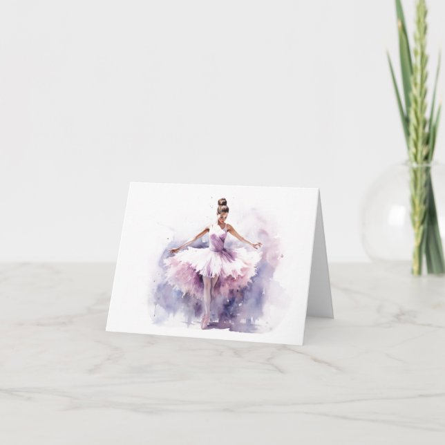 Lycklig Ballerina Dancing BLANK Kort (Framsida)