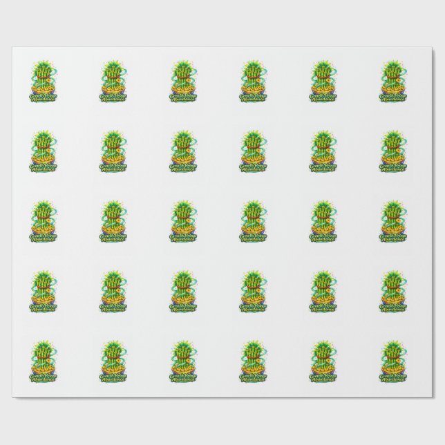 Lycklig Bambupapper Presentförpackning för Framgån Presentpapper (Platt)