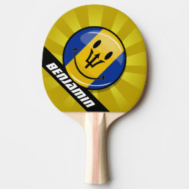 Lycklig Barbados flagga Pingisracket