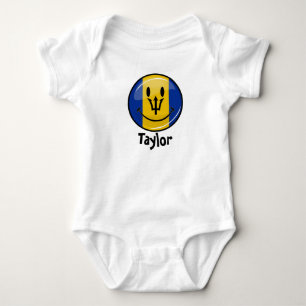 Lycklig Barbados flagga T-shirt
