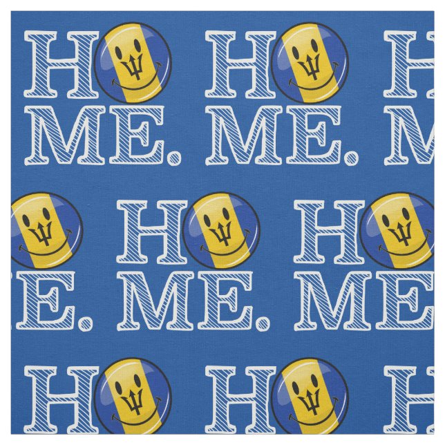 Lycklig Barbados flaggainflyttningsfest Tyg (Provkarta)