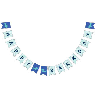 Lycklig Barkday Banner for Dachshunds Vimplar