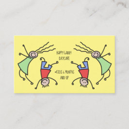 Lycklig Barn som spelar kute, daghem Visitkort