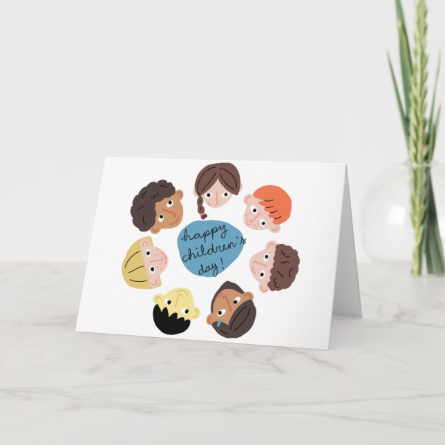 lycklig barndag kort (Framsida)