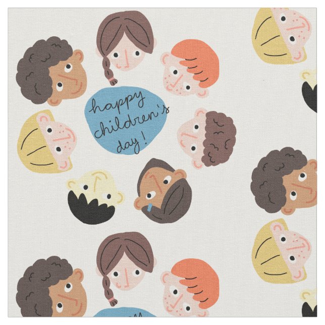 lycklig barndag tyg (Närbild)