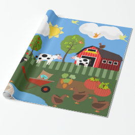 Lycklig Barnyard Animals (Med. och Lg. Bilder) Presentpapper