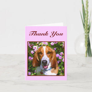 Lycklig Basset Hound Tack Kort