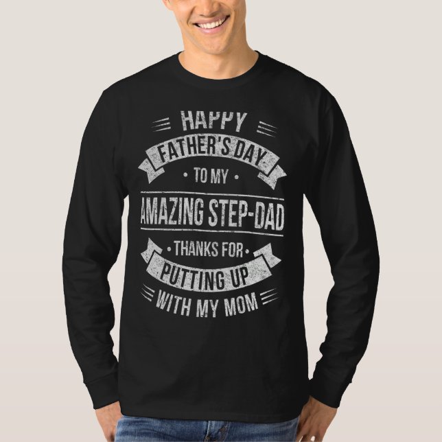 Lycklig bästa Bonus Pappa någonsin för stepfat T Shirt (Framsida)
