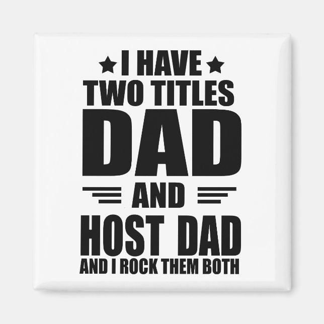 Lycklig bästa fars dag-presentidéer bra värd pappa magnet (Framsidan)