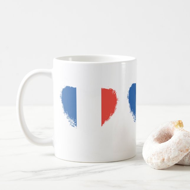 Lycklig Bastille Day Hearts Coffee Mugg (Skapare uppladdad)