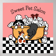 Lycklig Bath Time Black Labrador Pet Salon