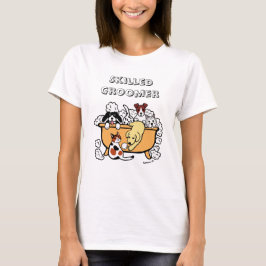 Lycklig Bath Time Gult Labrador Skilled Groomer T Shirt